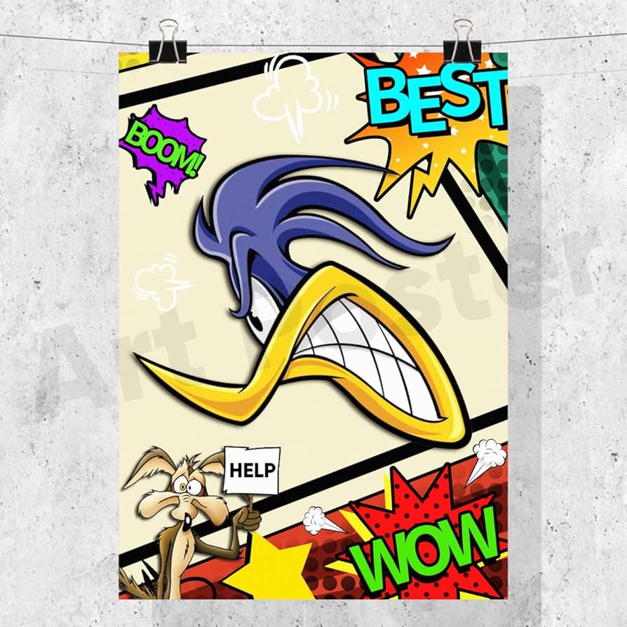 Amazon.co.jp: ロードランナーとワイリーコヨーテ ポスター